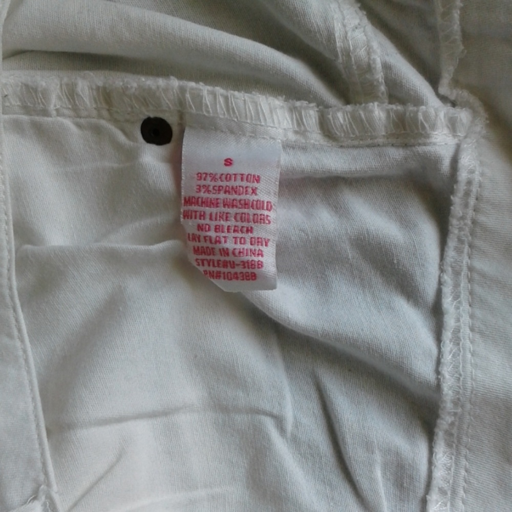 Madrag White Mini Booty Shorts Size S - Picture 4 of 4